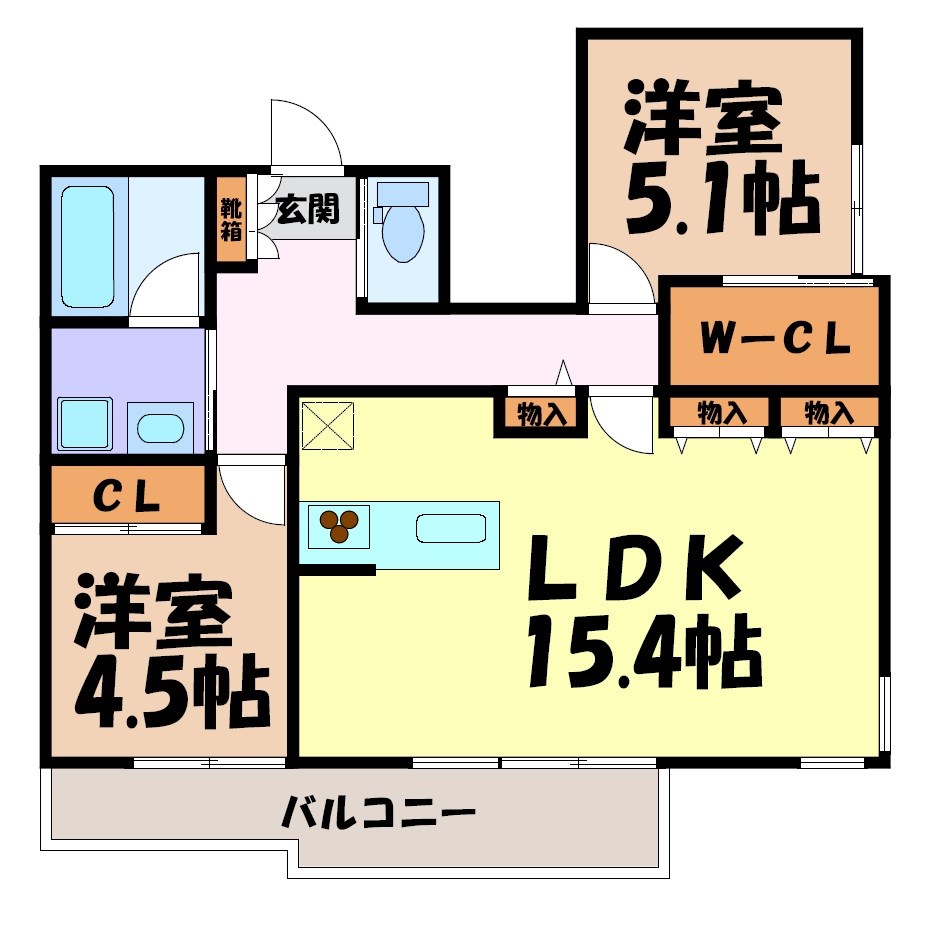 (仮)名古屋市昭和区御器所アパート 間取り図