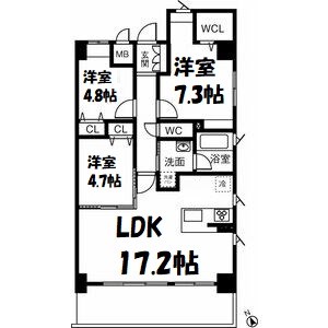 レジーナヒルズ覚王山 間取り図