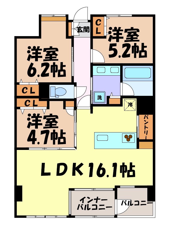 サンメールIMAIKE 間取り図