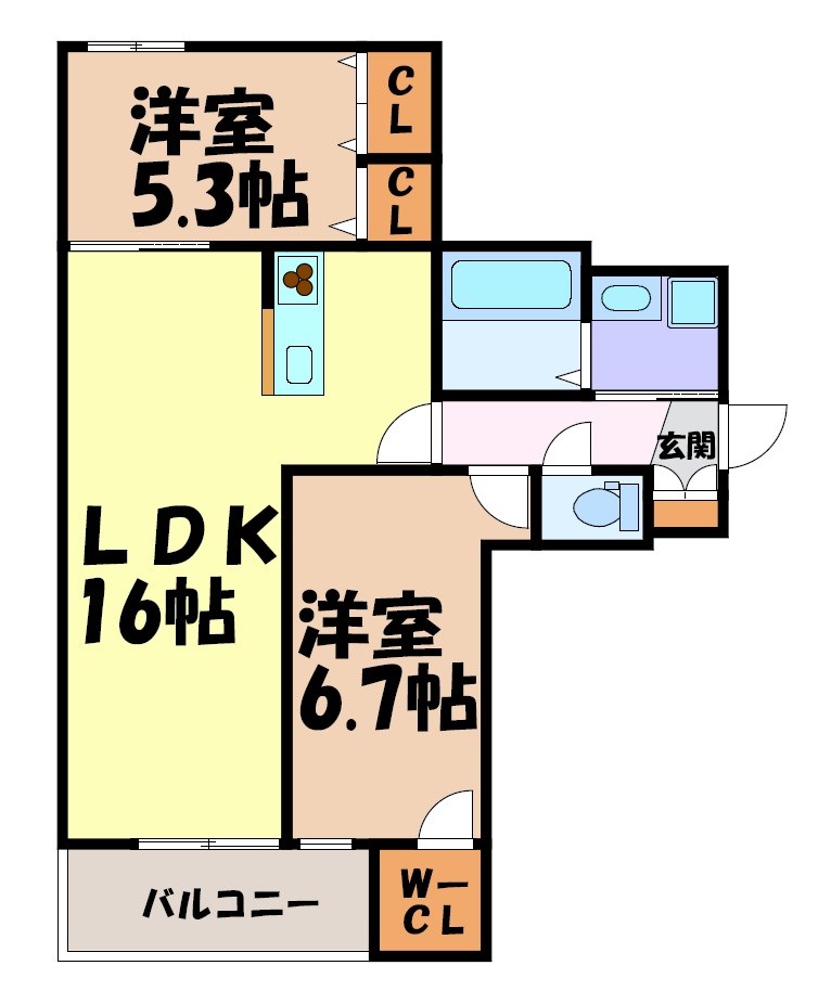 ブルームひまわり 間取り図