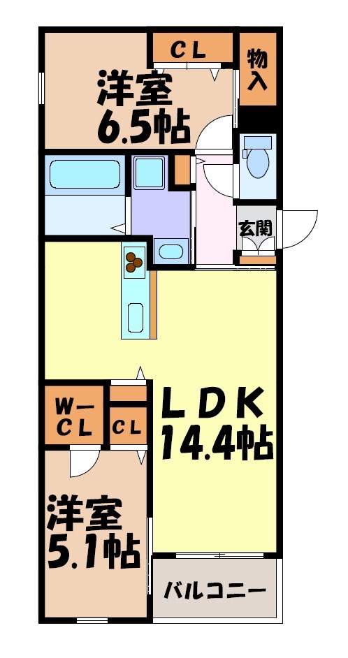 ブルームひまわり 間取り図