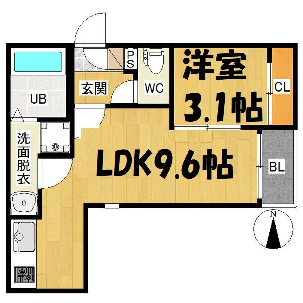 Grandticエステート新瑞橋 間取り図