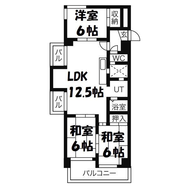 ユニバースビル 間取り図