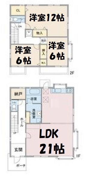 山添町借家 間取り図