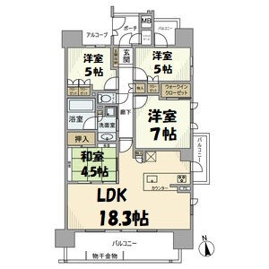 プレサンスグラン川名 間取り図