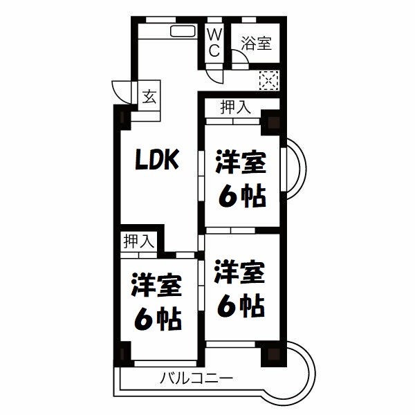 宝第二スカイハイツ 間取り図