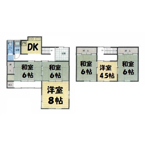 軍水町貸家 間取り図