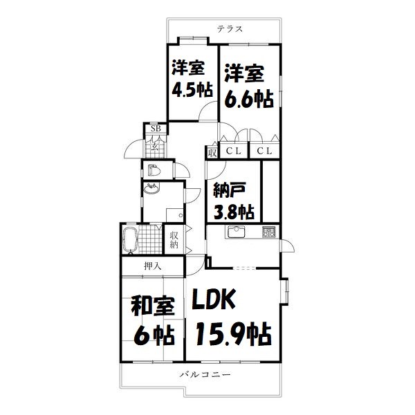 パークノヴァ上社北 間取り図