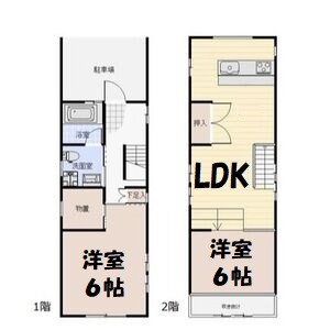 千種区赤坂町2-56貸家 間取り図