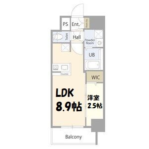 エスリード ザ・レガリア新栄PREMIER 間取り図
