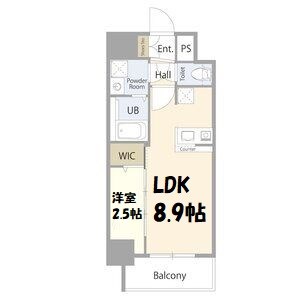 エスリード ザ・レガリア新栄PREMIER 間取り図