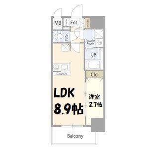 エスリード ザ・レガリア新栄PREMIER 間取り図