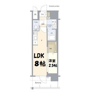 エスリード ザ・レガリア新栄ALTAIER 間取り図