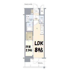 エスリード ザ・レガリア新栄ALTAIER 間取り図