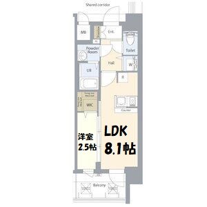 エスリード ザ・レガリア新栄ALTAIER 間取り図