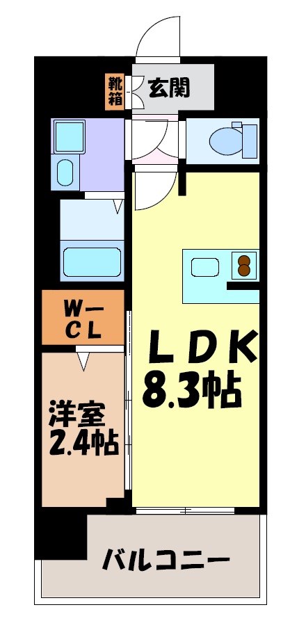 エスリード志賀本通ザ・フロント 間取り図