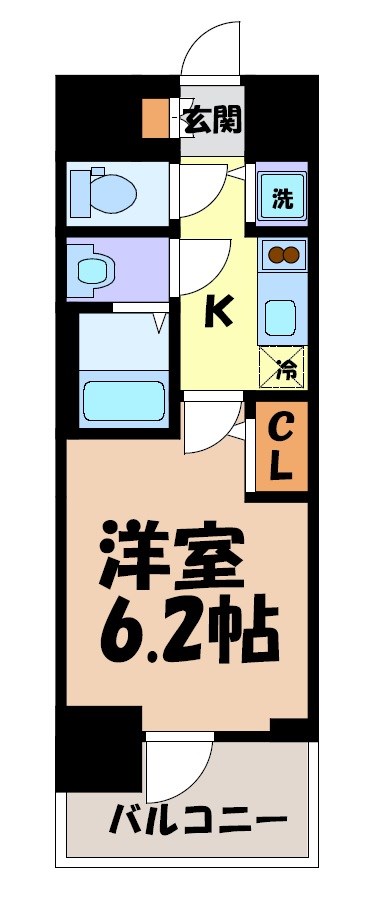 エスリード志賀本通ザ・フロント 間取り図