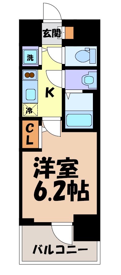 エスリード志賀本通ザ・フロント 間取り図