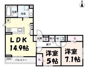 luvita新福寺町 間取り図
