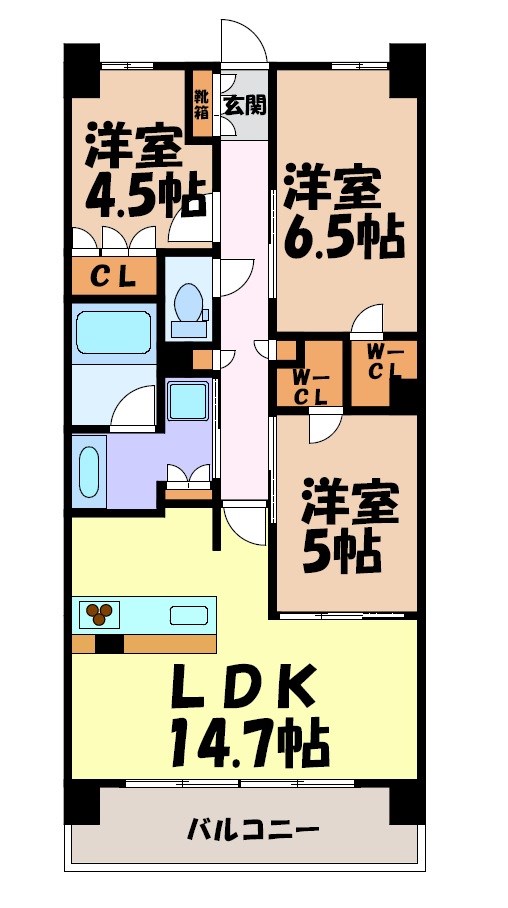 プレサンスグラン名城公園 間取り図