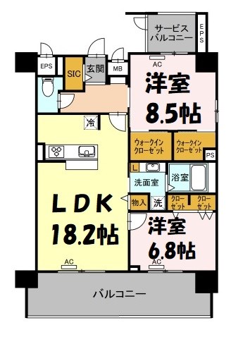 L&amp;#39;ENVOL MEIEKI 間取り図