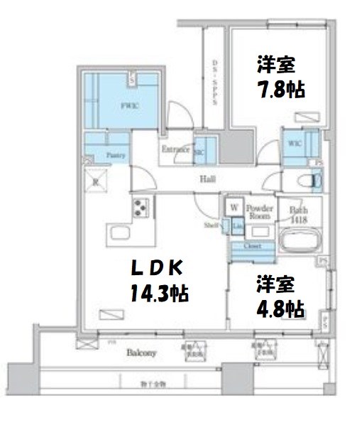 デュオフラッツ今池フレナ 間取り図