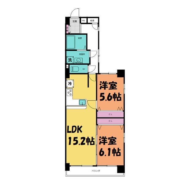 ライオンズマンション栄第2 間取り図