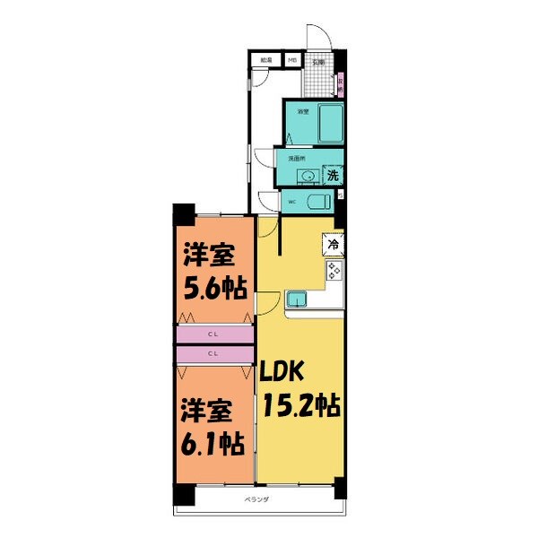 ライオンズマンション栄第2 間取り図