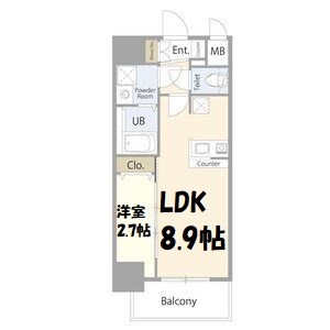 エスリード ザ・レガリア新栄PREMIER 間取り図