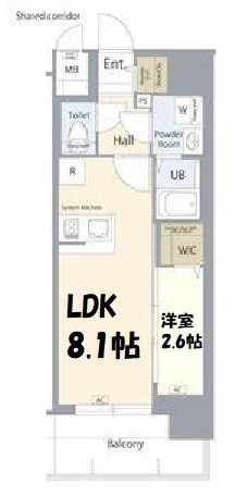 エスリード名古屋STATION NORTH 間取り図