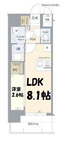 エスリード名古屋STATION NORTH 間取り図