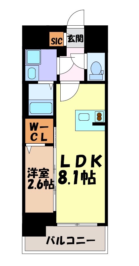 エスリード名古屋STATION NORTH 間取り図