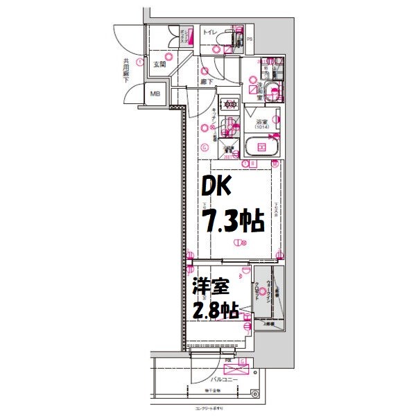 CREST TAPP東別院 間取り図