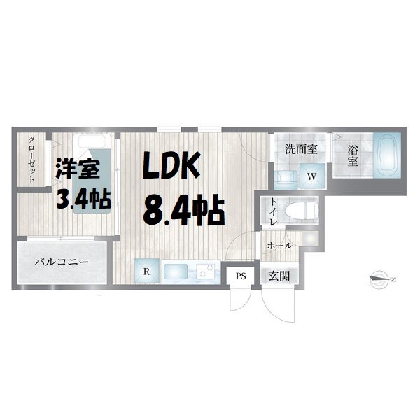 Cherim志賀本通vague 間取り図