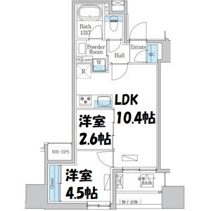 デュオフラッツ今池フレナ 間取り図