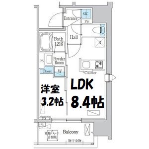 デュオフラッツ今池フレナ 間取り図