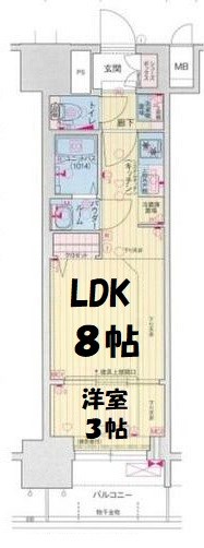 プレサンスジェネ上前津 間取り図