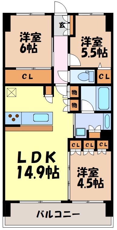 レーベン名古屋松重町　GRAND　AUBE 間取り図