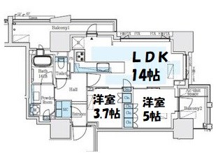 プラウドタワー名駅 間取り図