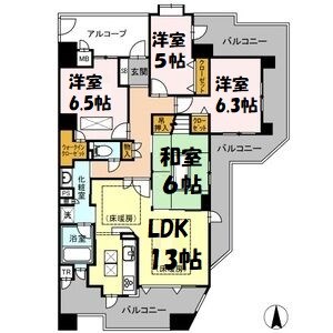 カルティア黒川 間取り図