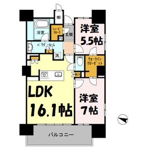 ロイヤルパークスERささしま 間取り図