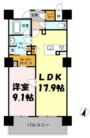 ロイヤルパークスERささしま 間取り図