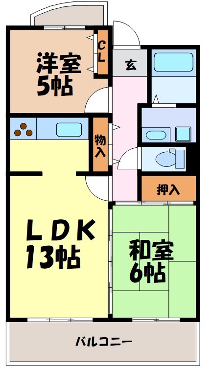 アーバンラフレ星ヶ丘1号棟 間取り図