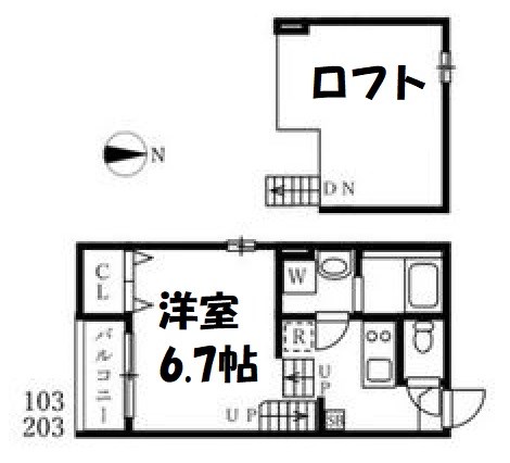 ダヌア下坂町 間取り図