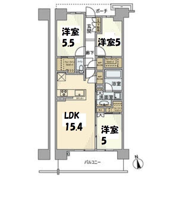 メガシティテラス4棟 間取り図