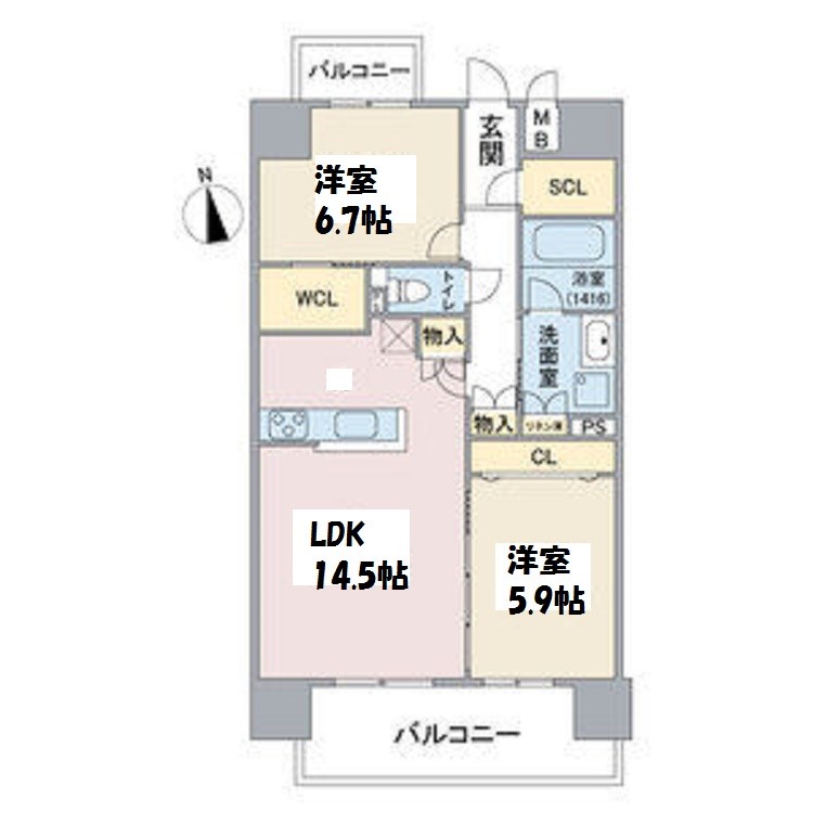 ラトゥール代官町EAST 間取り図