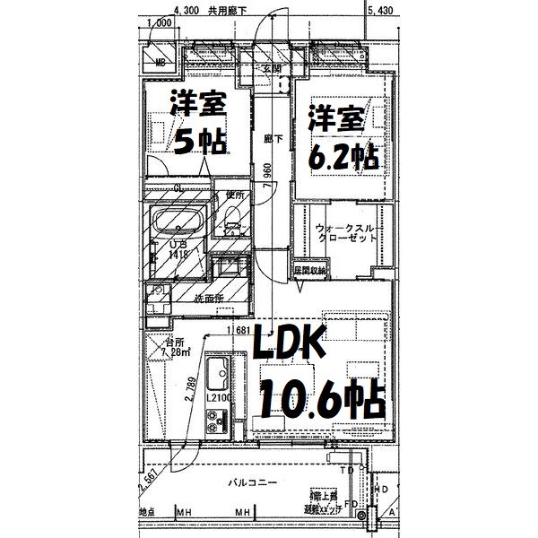 プレスティア藤が丘 間取り図