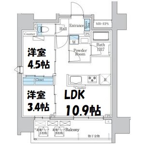 デュオフラッツ今池フレナ 間取り図