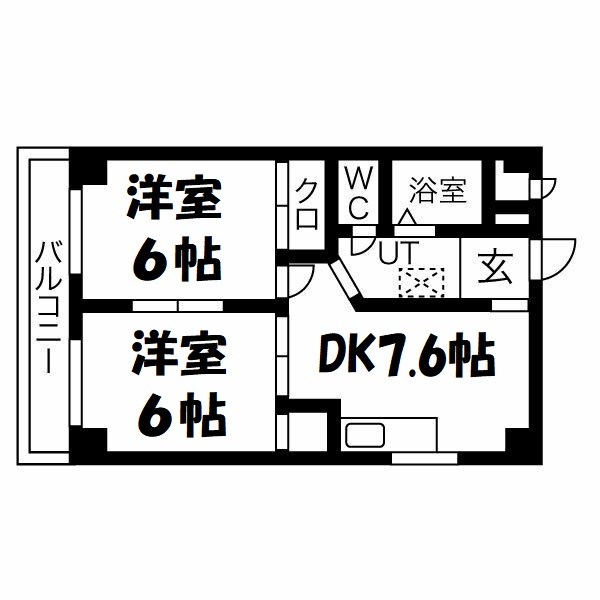 服部コーポ 間取り図