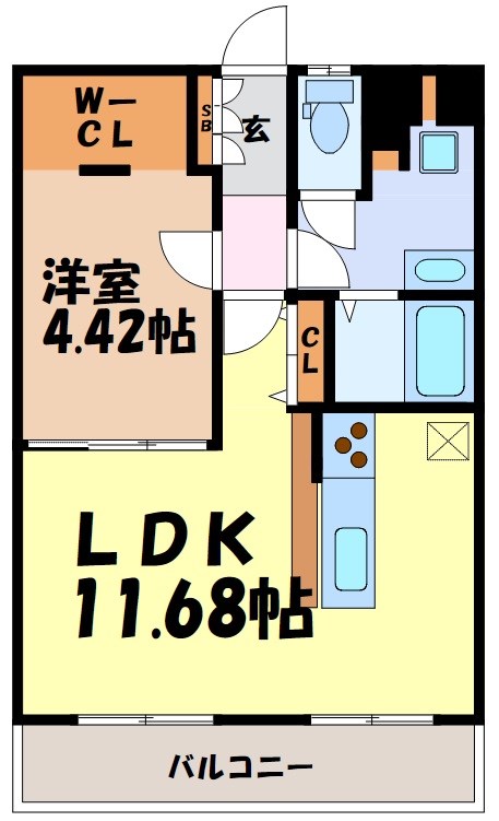 グリーンエミナンス唐山 間取り図
